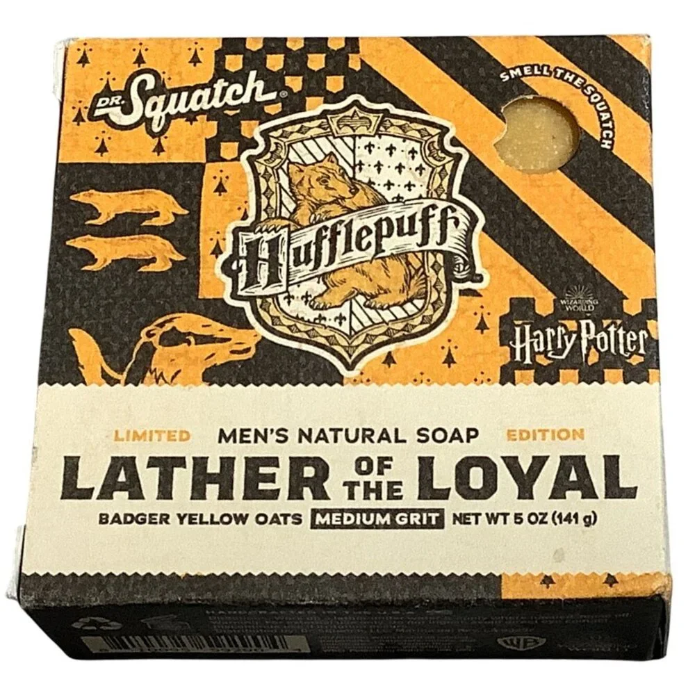 3 Dr. Squatch Harry Potter Soap Hufflepuff Lather Of The Loyal Limited Edition